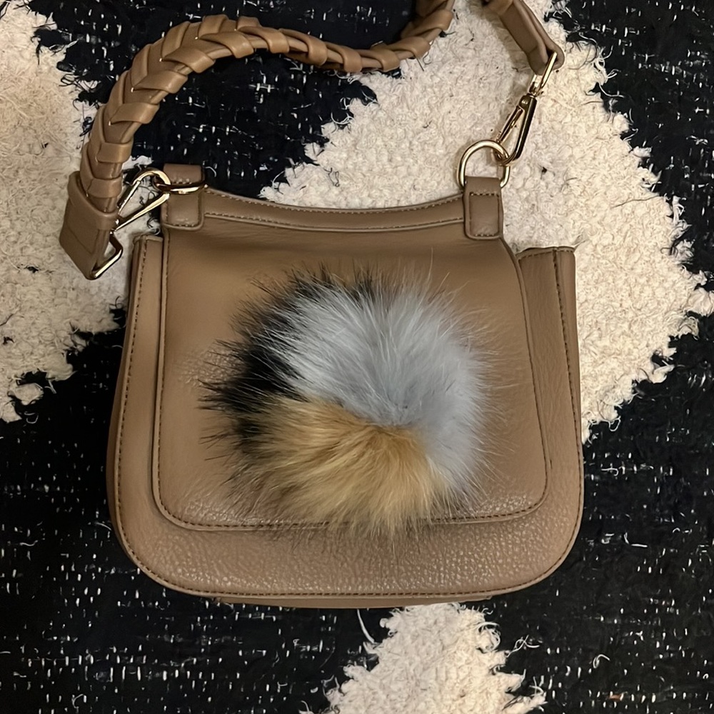 NWT Jules Kae x Anthropologie pom pom purse